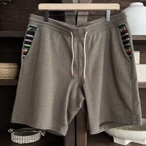 Howler Bros Mellow Mono Sweatshorts Dusky Green Heather Men's XL